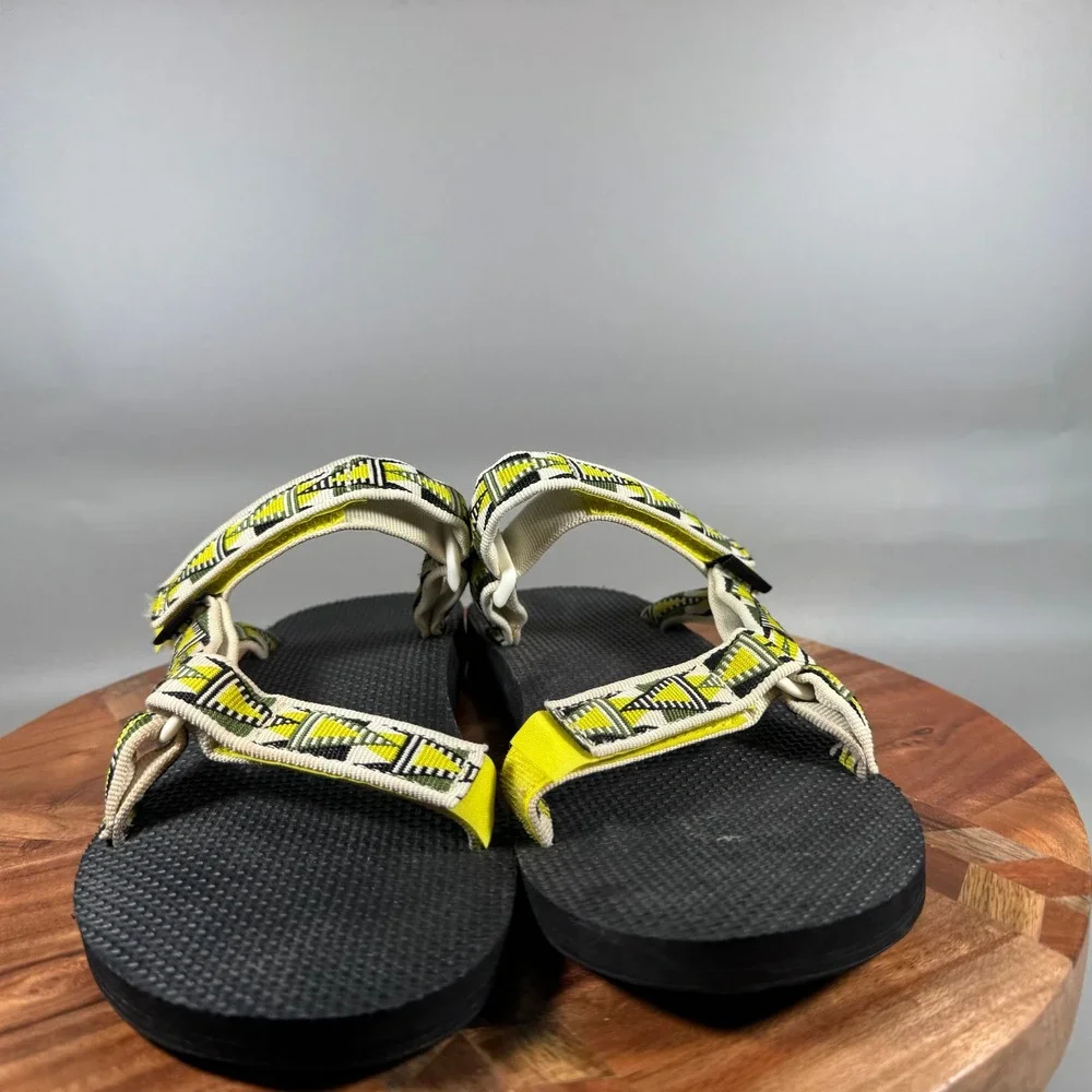 Teva Original Universal Geometric Sport Sandals Womens 10 Black Yellow 1010170